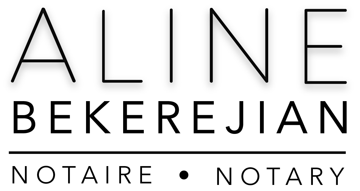 Aline Bekerejian, Notaire logo