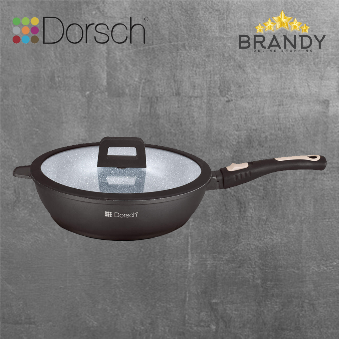 Dorsch Non-Stick Grill Pan with Lid – 28 cm – Dorsch