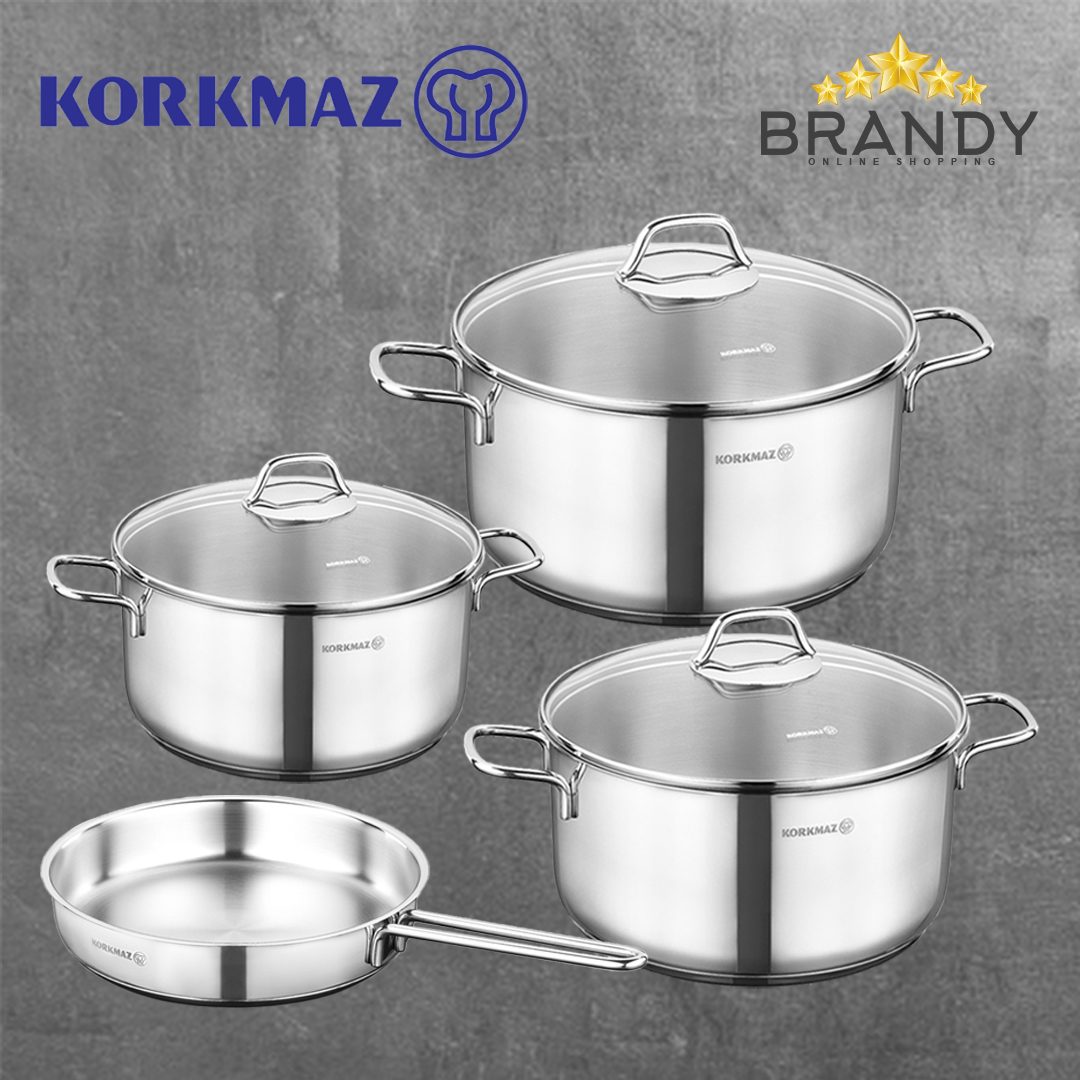 Perla Cookware Set 4pcs Cookware Sets Korkmaz Brandy Lebanon