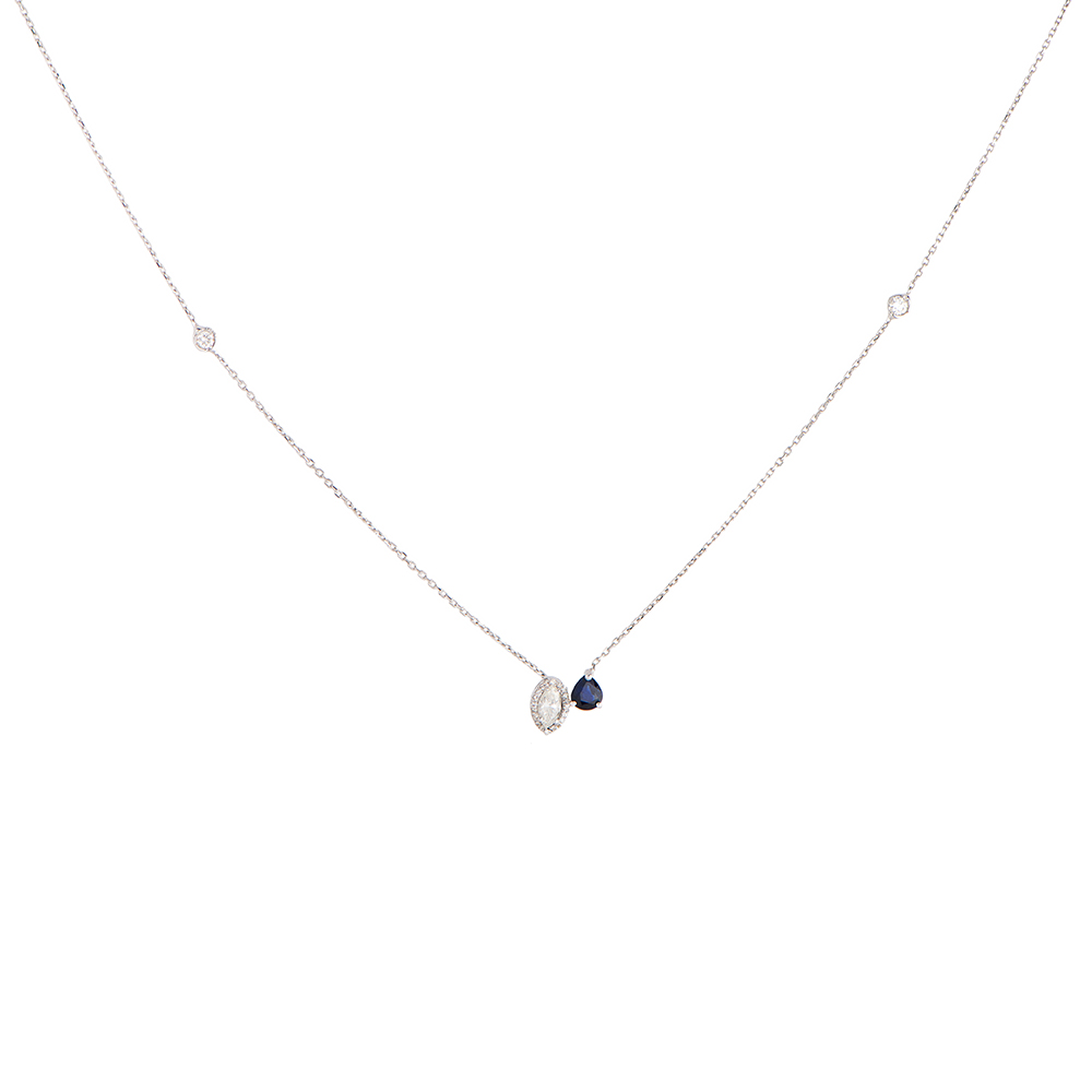 Delicate hot sale sapphire necklace