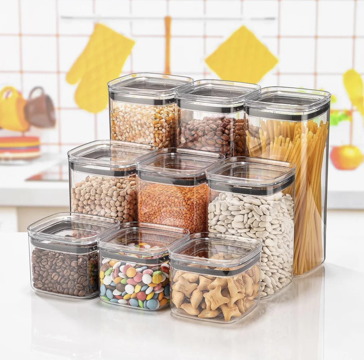 Square Acrylic Food Containers - food containers - Full House UAE