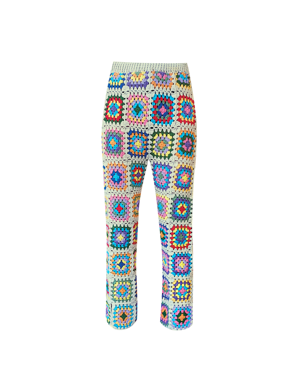Buy Crochet Pants Granny Square Pants Handmade Rainbow Trousers READY TO  SHIP Online in India - Etsy