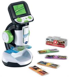 Microscope Vidéo Genius XL VTech - Écran Couleur 2,4'', Zoom X200, Avec Vidéos BBC - Dès 7 Ans