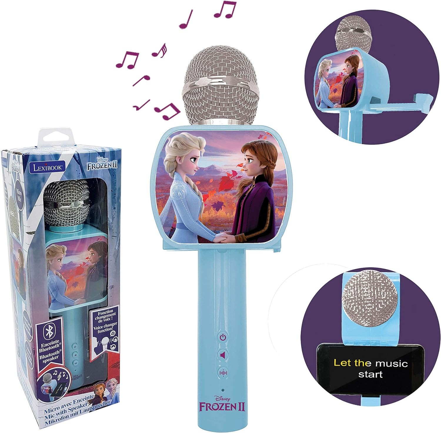 LEXIBOOK - Enceinte Bluetooth Karaoke avec Micro The Voice