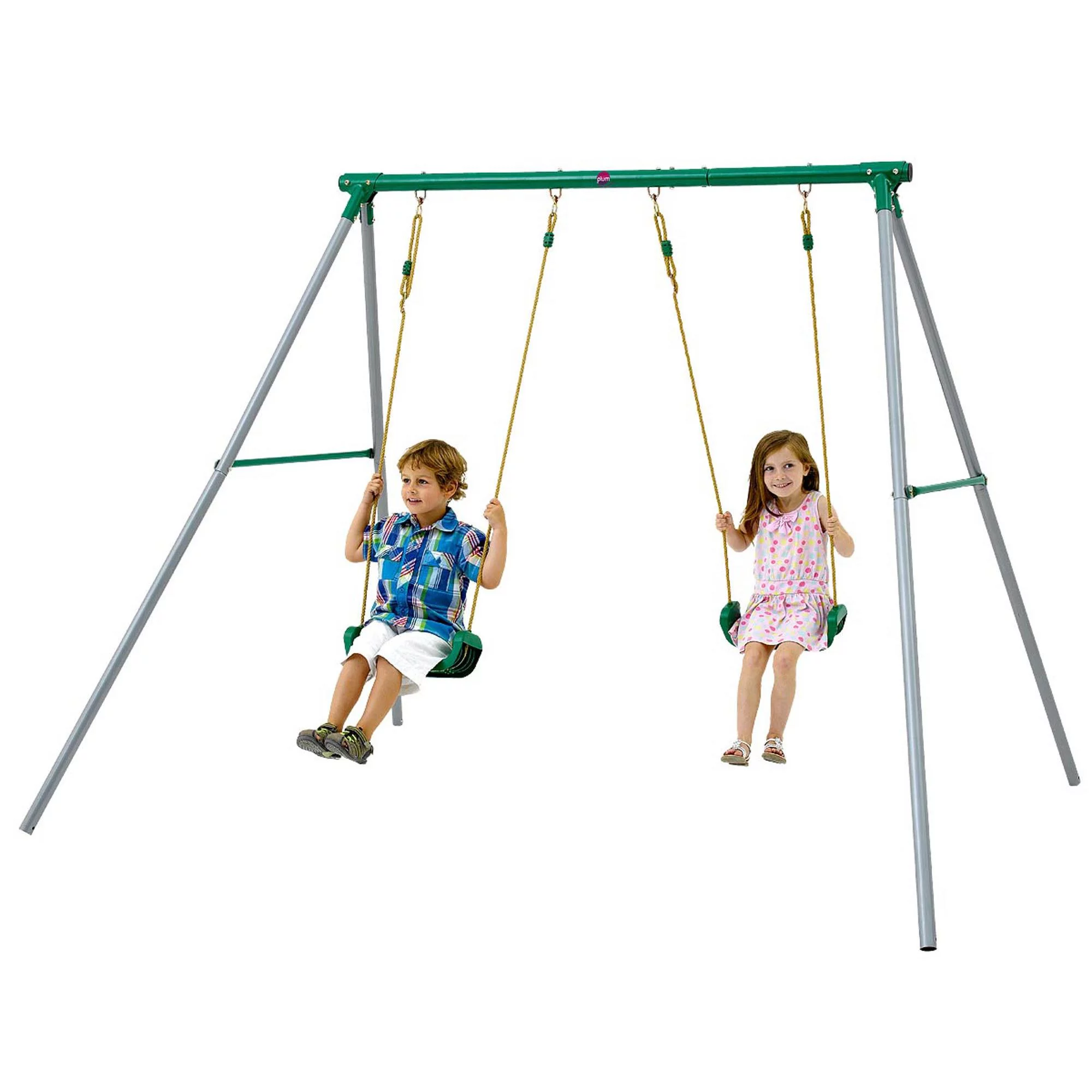 Plum Sedna Metal Double Swing Set - Swings & Slides | Plum - Joue Club