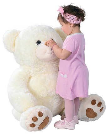 Peluche ours beige 100 cm, peluche