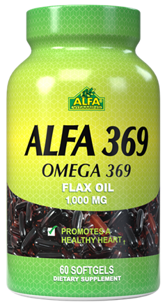 ALFA 369 Flax oil 1000mg 60 Softgels Omega 369 Alfa Vitamins