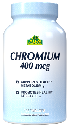 Chromium Picolinate 400mcg - 100 Tablets - Chromium | Alfa Vitamins -  Kaybee Pharma