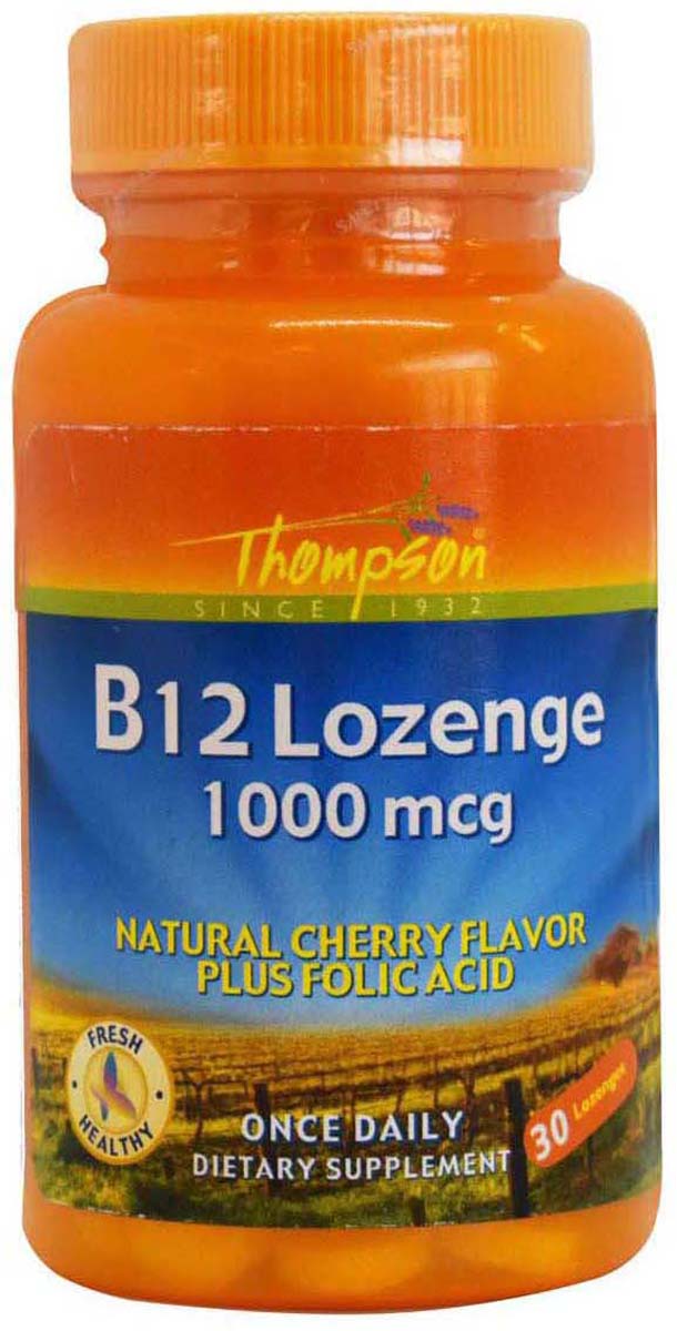 Vitamin B12 Dissolving Lozenge with Folic acid 400 mcg - 30 Lozenges ...