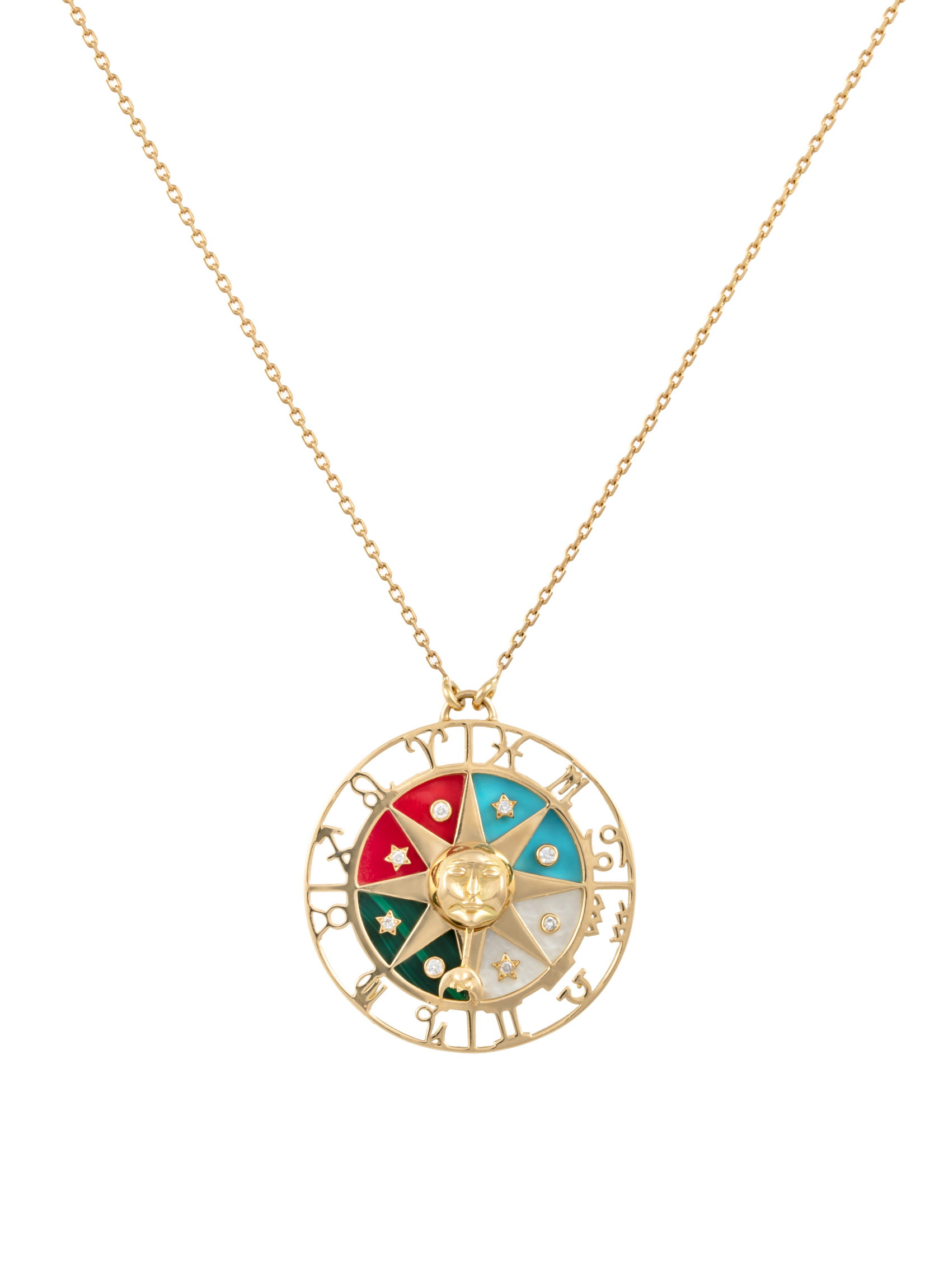 Zodiac on sale wheel necklace