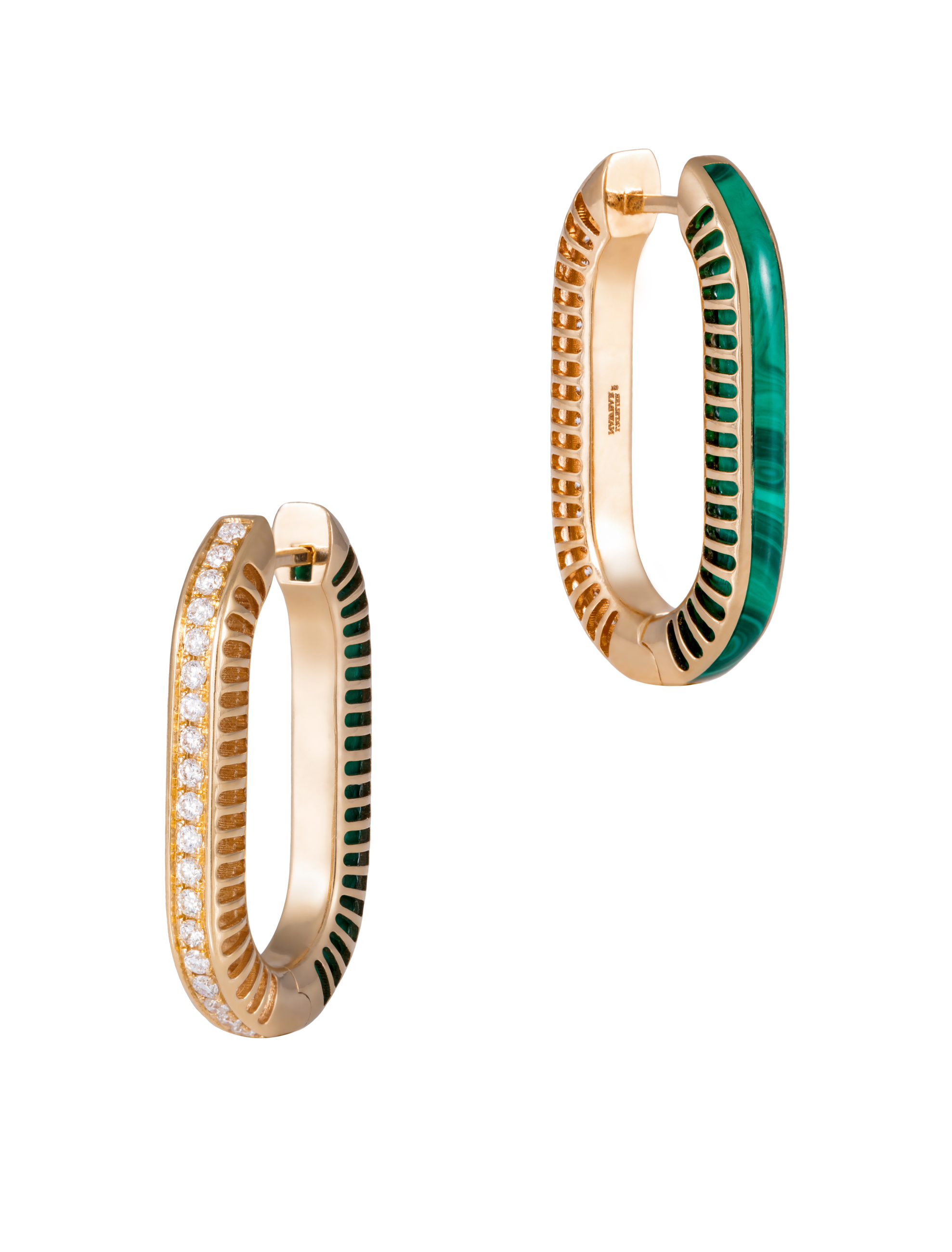 Buy Palmonas 18k Gold Plated Lock Charm Hoop Earrings for Women Online