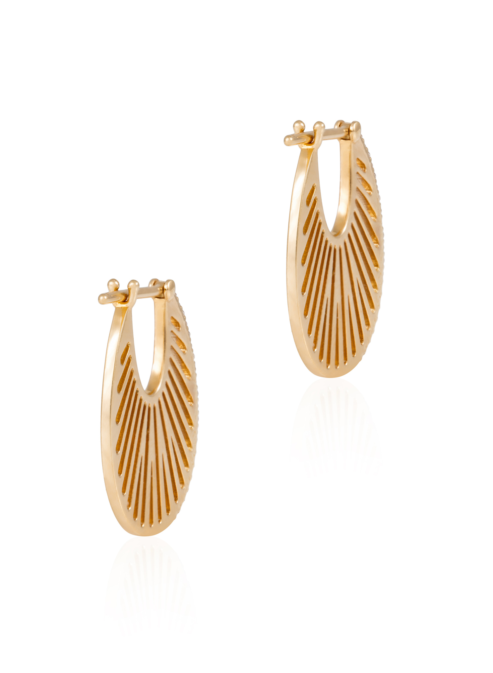 Turquoise Bamboo Hoops - Size 2 - Earrings - Latelier Nawbar