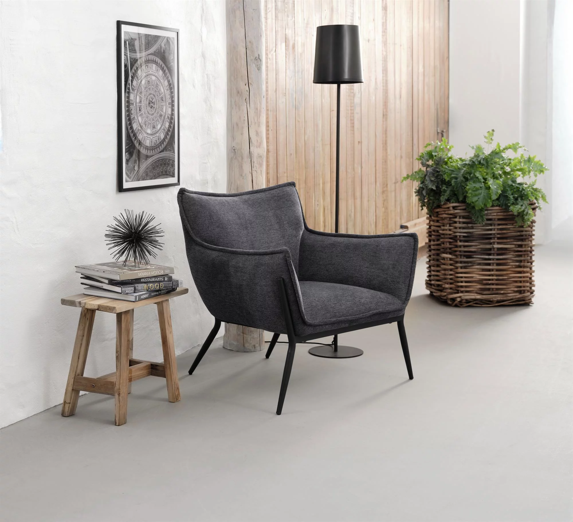 Calgary Armchair, Dark Grey Armchair LOFT