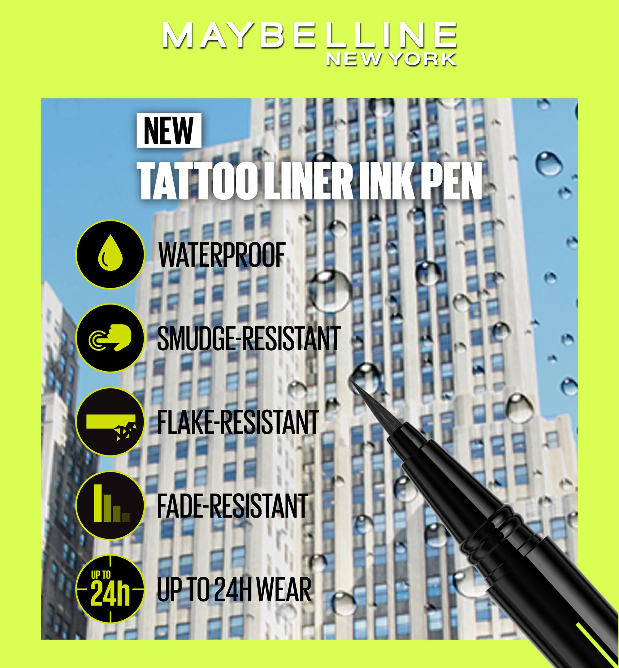Maybelline New York Line Tattoo High Impact Liner 1g - Intense Black | eBay