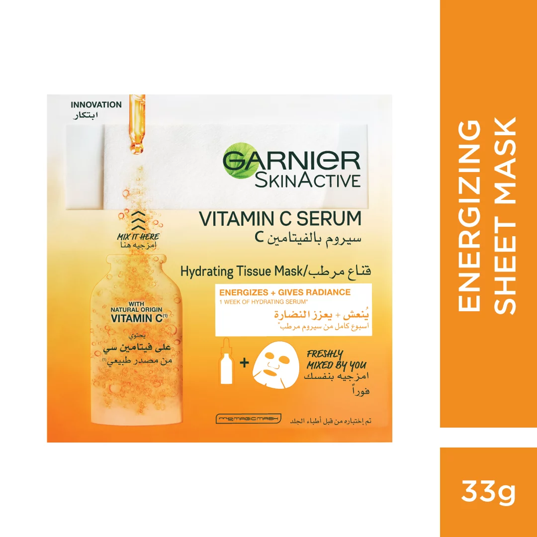 Garnier Skin Active Fresh-Mix Hydrating & Energizing Tissue Mask with  Vitamin C - Masks
