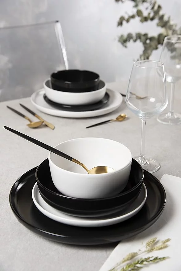 Ceramic Nordic Little Bowl - Black & White, Dishwasher And Microwave 