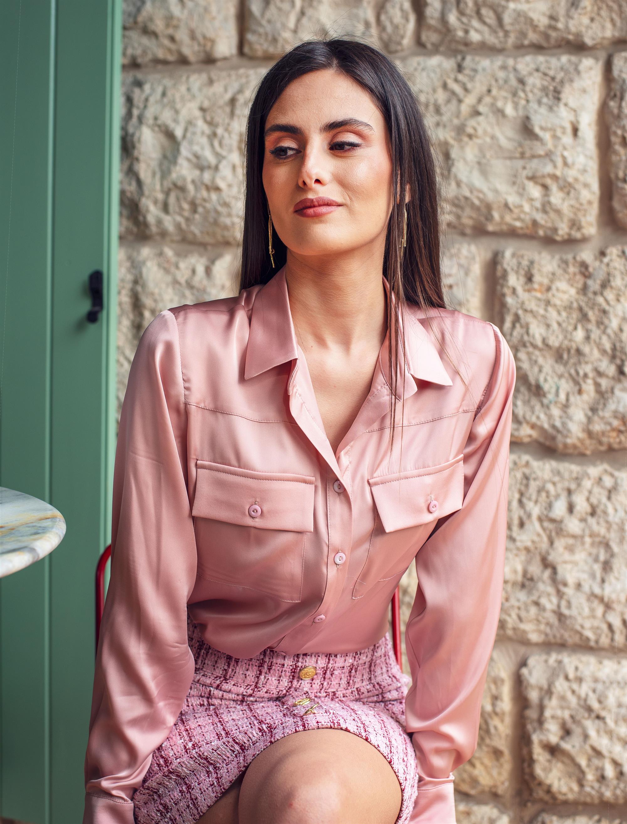 pink cargo shirt