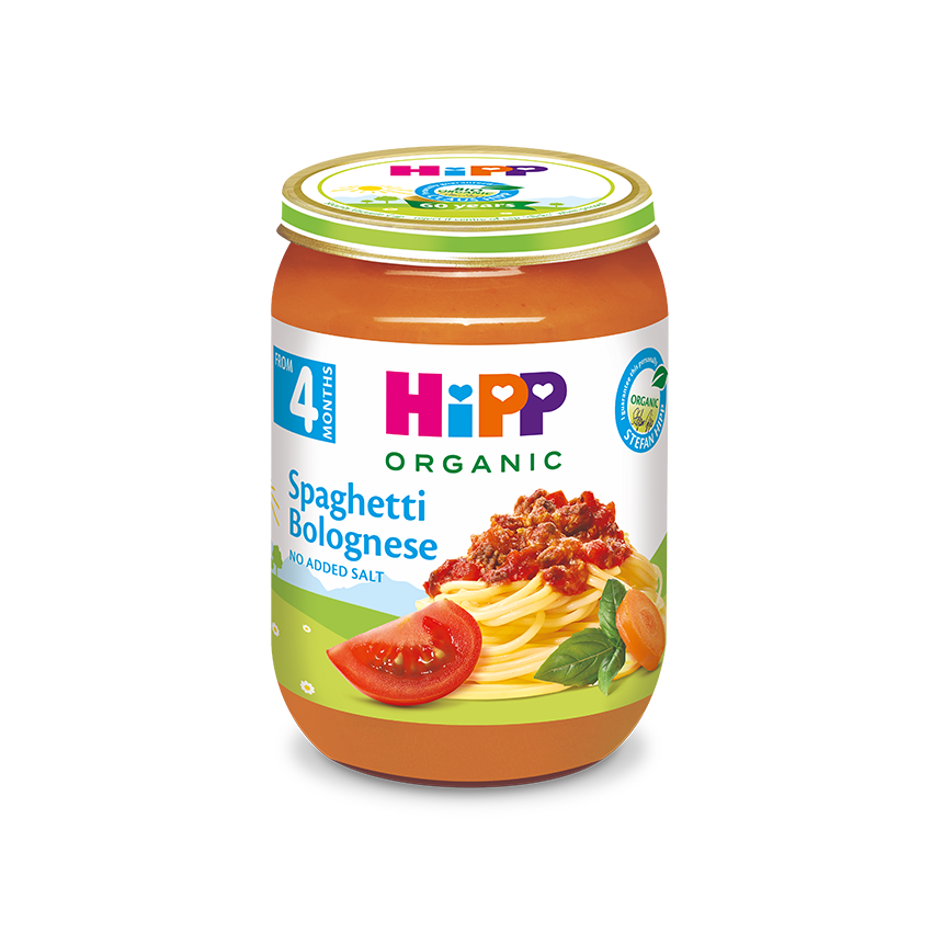HiPP Organic Spaghetti Bolognese 190g – Organic Baby Meal (4M+)