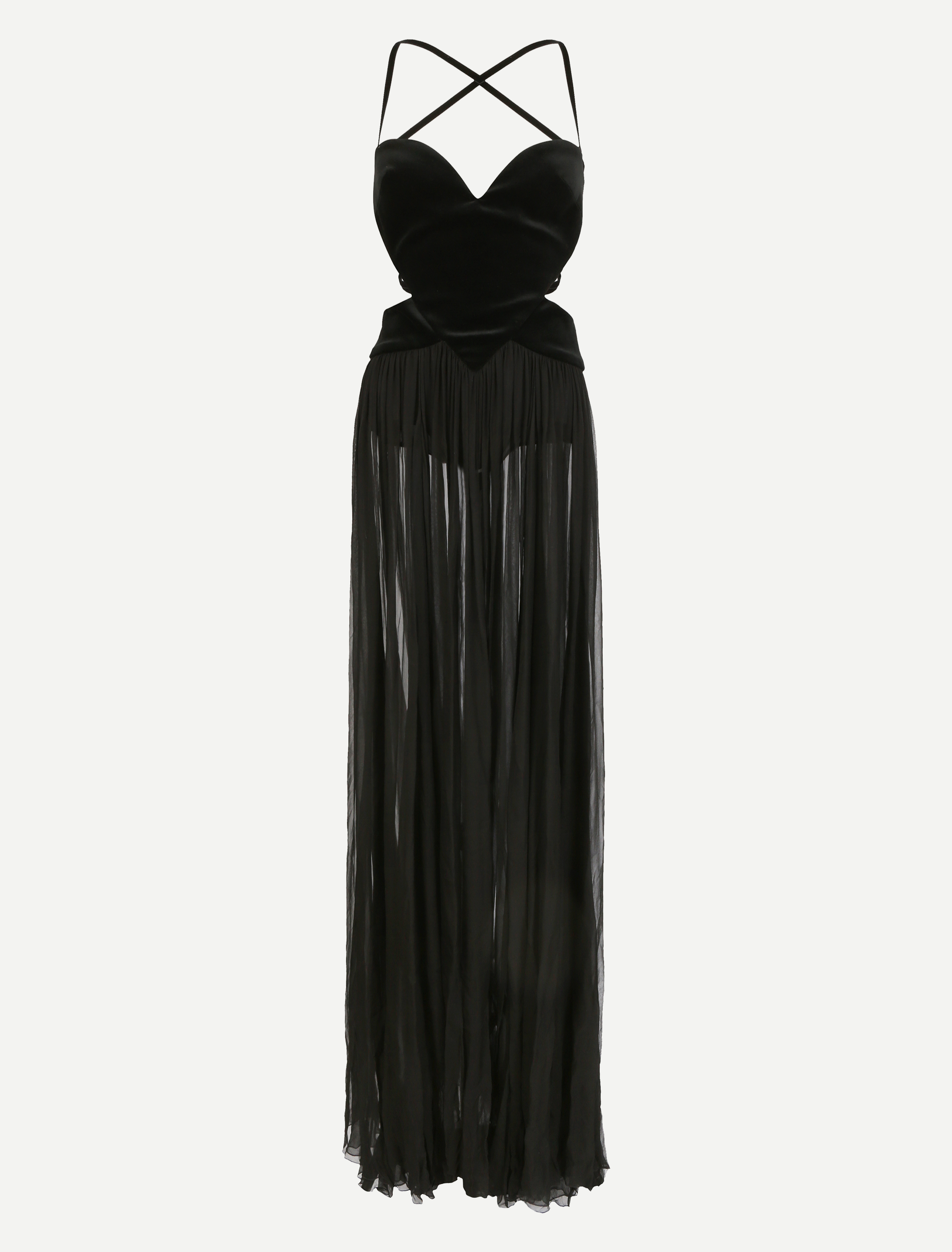 Chiffon & Velvet Dress