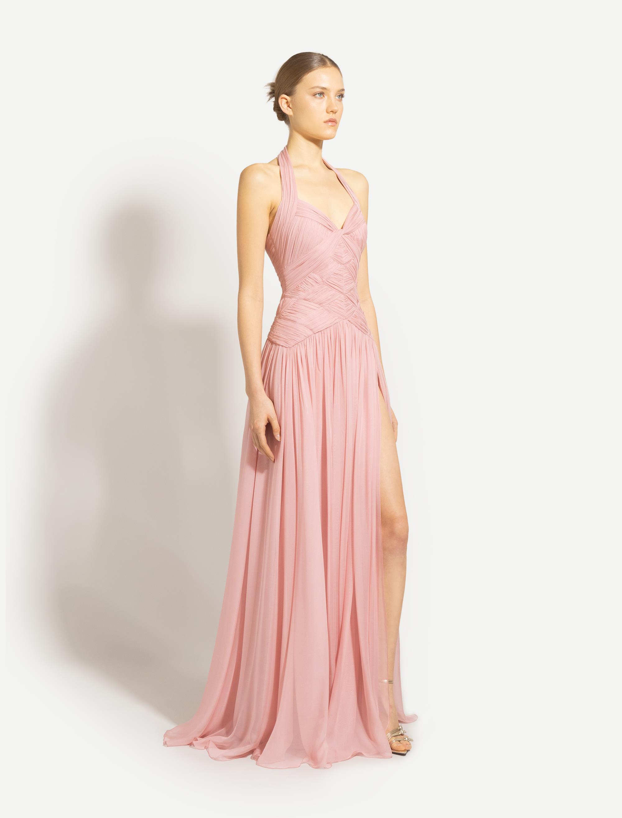 zuhair murad chiffon dress Draped Long - Dresses spring-summer-collection Color:Mint-HY6217 Dress Code Mahiki Mayfair Red carpet