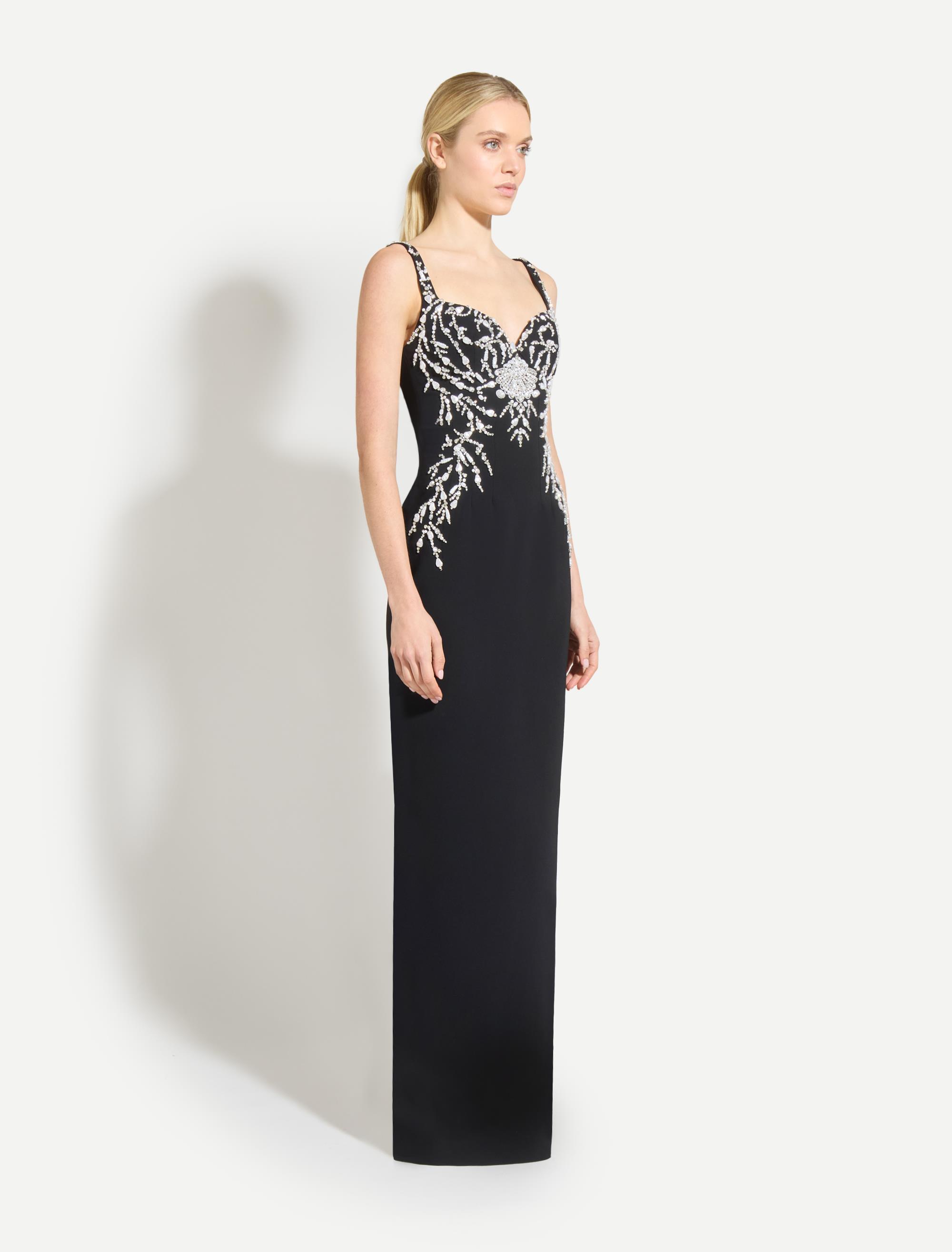 【MUDIDI】Square neck long dress 001 MANURI Cindy square-neck Long Dress | Black | FARFETCH